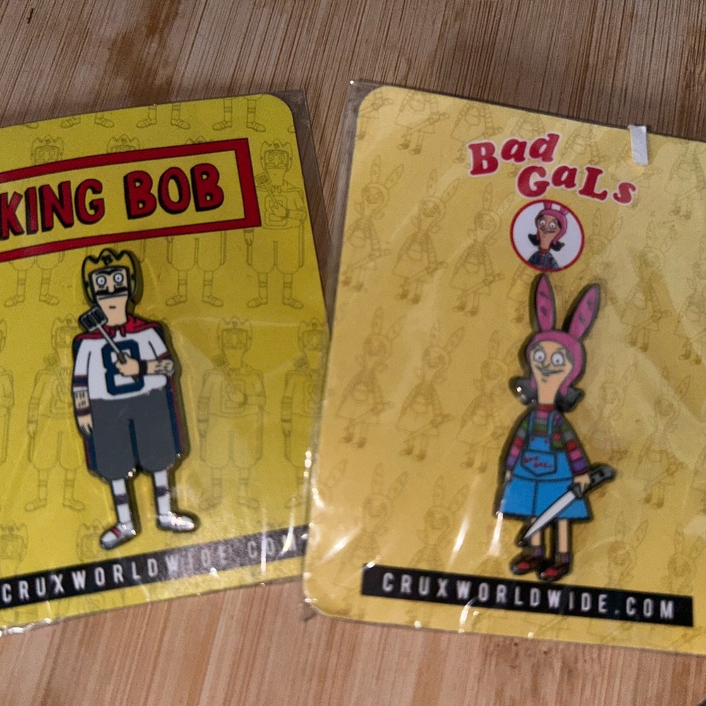 King Bob and Bad Gals Pin Set - Yellow